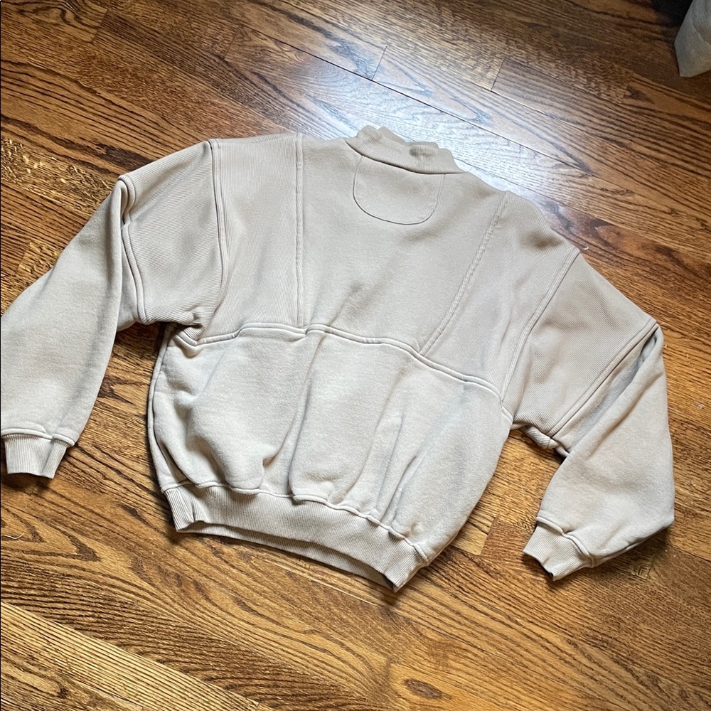 Joah Brown Tan Women's Quarter-Zip Sweater - Picture 6 of 6
